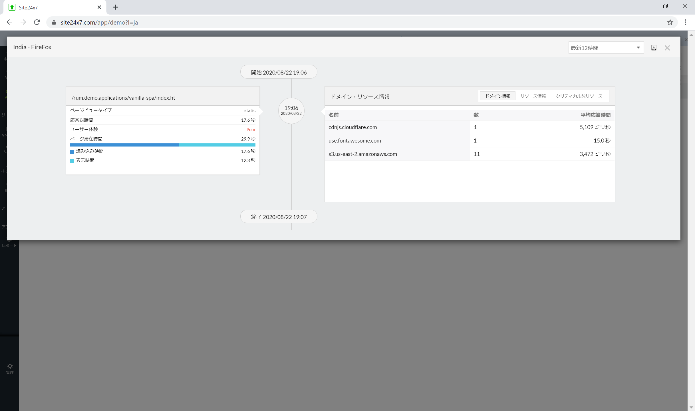 DevOpsを支援するSaaS型監視ツール「Site24x7」：APM機能画面4