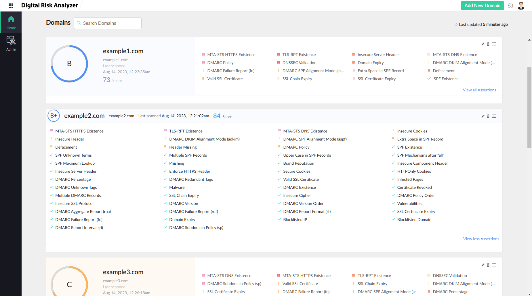 Learn more about the assertion checks supported in digital risk analyzer